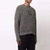 Jersey de lana liso con logo de Off-White para hombre, con diseño de Arrows, gris