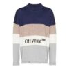 Jersey de lana multicolor con cuello redondo
