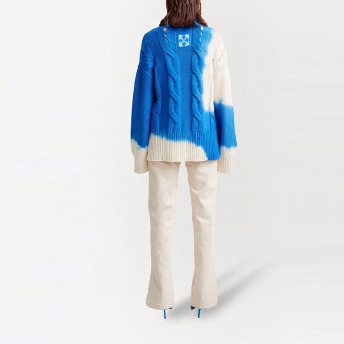 Jersey de lana Off-White «Azul y blanco»