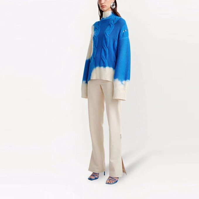 Jersey de lana Off-White «Azul y blanco»