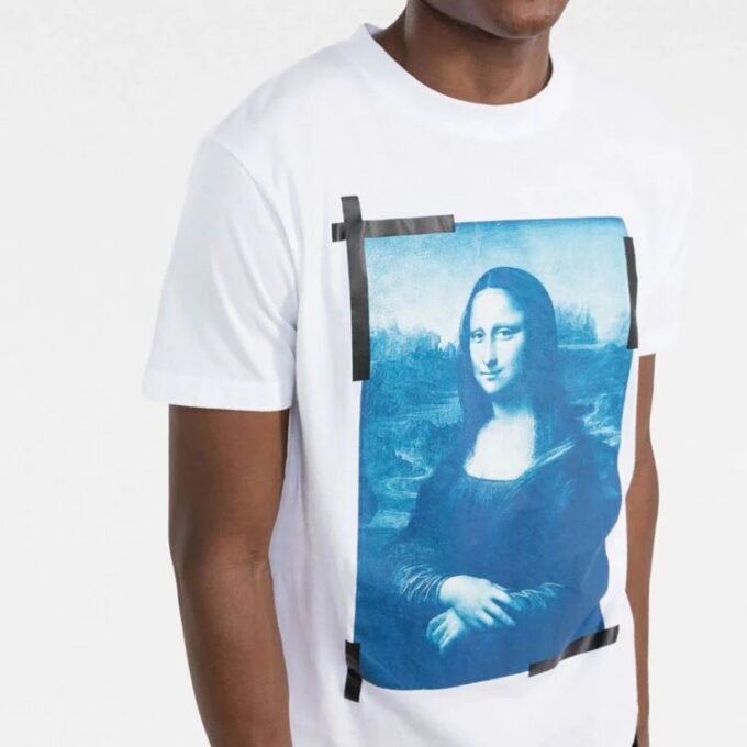 Jersey de manga corta con cuello redondo y estampado de personaje SS22, versión estándar, blanco