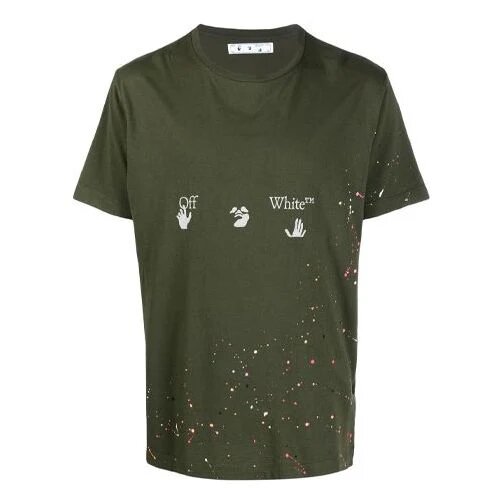 Jersey de manga corta con estampado de logotipo SS21, pantalones cortos holgados, verde
