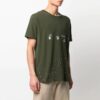 Jersey de manga corta con estampado de logotipo SS21, pantalones cortos holgados, verde