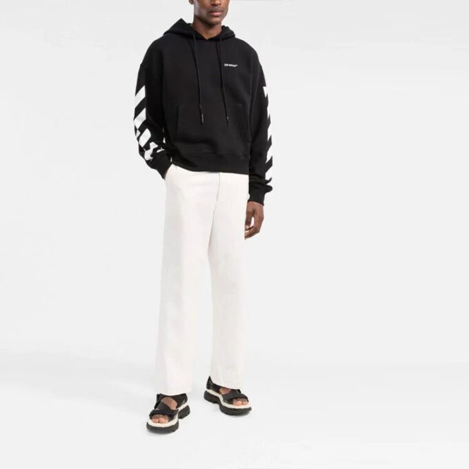 Jersey de manga corta con rayas blancas SS22, versión estándar, negro