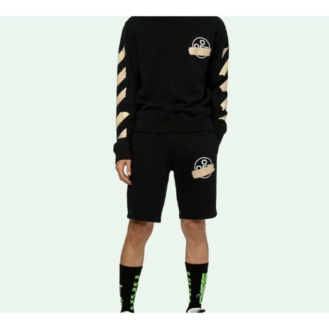Jersey de manga larga con cuello redondo y logotipo para hombre Tape Arrow