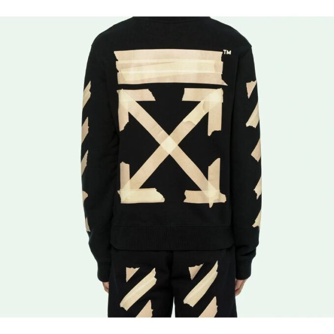 Jersey de manga larga con cuello redondo y logotipo para hombre Tape Arrow