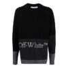 Jersey de manga larga con estampado de logotipo FW21 Negro