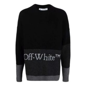 Jersey de manga larga con estampado de logotipo FW21 Negro