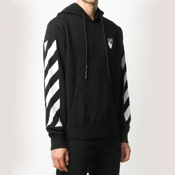 Jersey de manga larga con logo para hombre y rayas diagonales