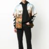 Jersey de manga larga con logo para hombre y rayas diagonales