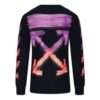 Jersey de manga larga con rayas diagonales para hombre, negro