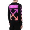 Jersey de manga larga con rayas diagonales para hombre, negro
