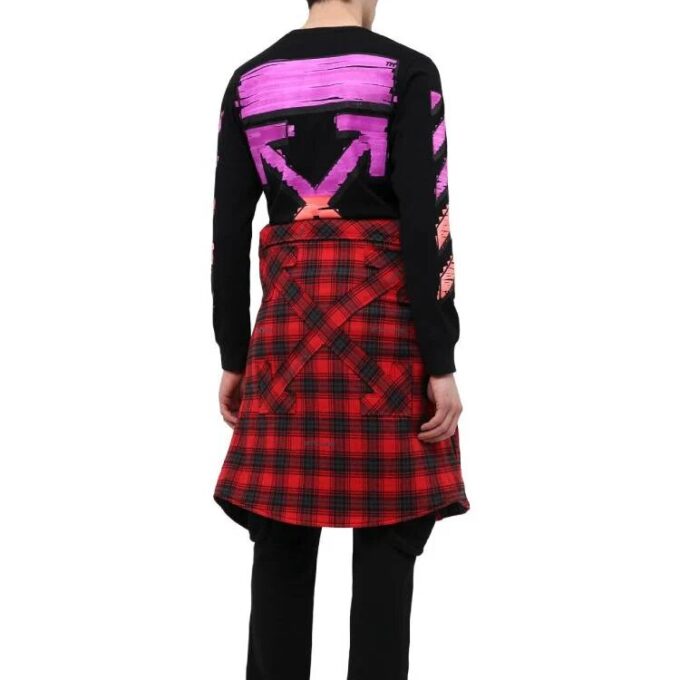 Jersey de manga larga con rayas diagonales para hombre, negro