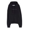 Jersey de manga larga holgado con estampado de logotipo Off-White para hombre FW21, negro