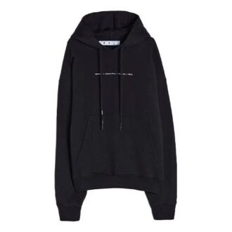 Jersey de manga larga holgado con estampado de logotipo Off-White para hombre FW21, negro