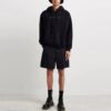 Jersey de manga larga holgado con estampado de logotipo Off-White para hombre FW21, negro