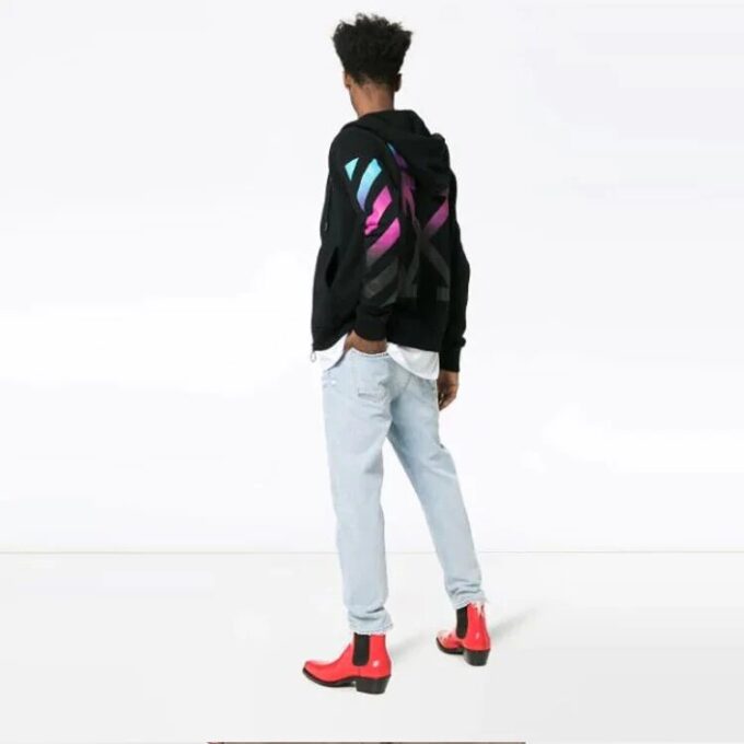 Jersey de manga larga para hombre con diseño de flechas degradadas
