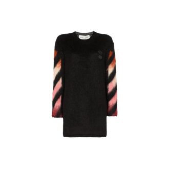 Jersey de mohair con degradado geométrico Off-White Negro