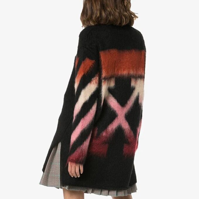 Jersey de mohair con degradado geométrico Off-White Negro