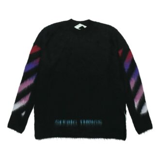 Jersey de mohair degradado para hombre, negro