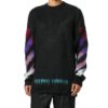 Jersey de mohair degradado para hombre, negro