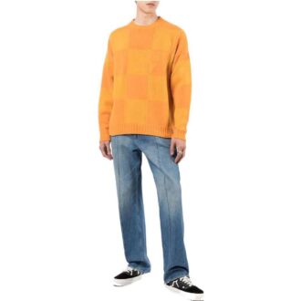 Jersey de punto con intarsia del logotipo en damero