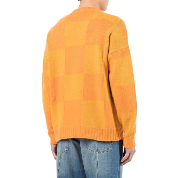 Jersey de punto con intarsia del logotipo en damero