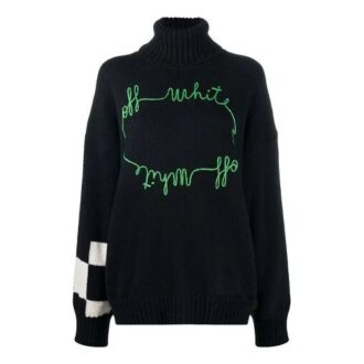 Jersey de punto con logotipo Off-White Negro
