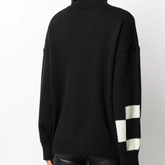 Jersey de punto con logotipo Off-White Negro