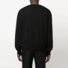 Jersey de punto de lana de cuello redondo Off-White para hombre, colección Otoño-Invierno 2022, color liso, corte holgado, negro