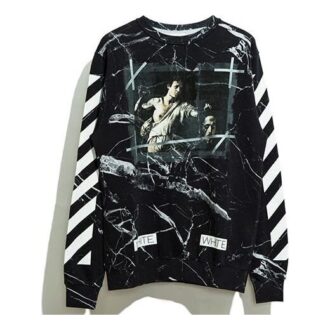 Jersey de punto Off-White para hombre, negro