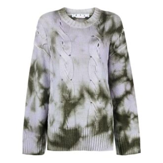 Jersey de punto trenzado con estampado tie-dye de Off-White «Grey Green»