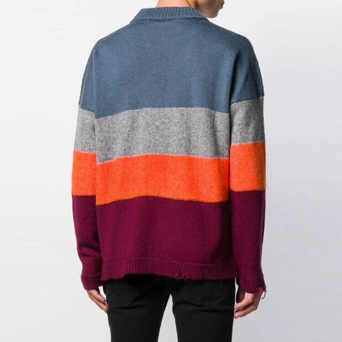 Jersey de rayas multicolor para hombre Multicolor