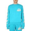 Jersey estampado con flechas para hombre, azul