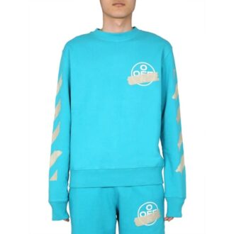 Jersey estampado con flechas para hombre, azul
