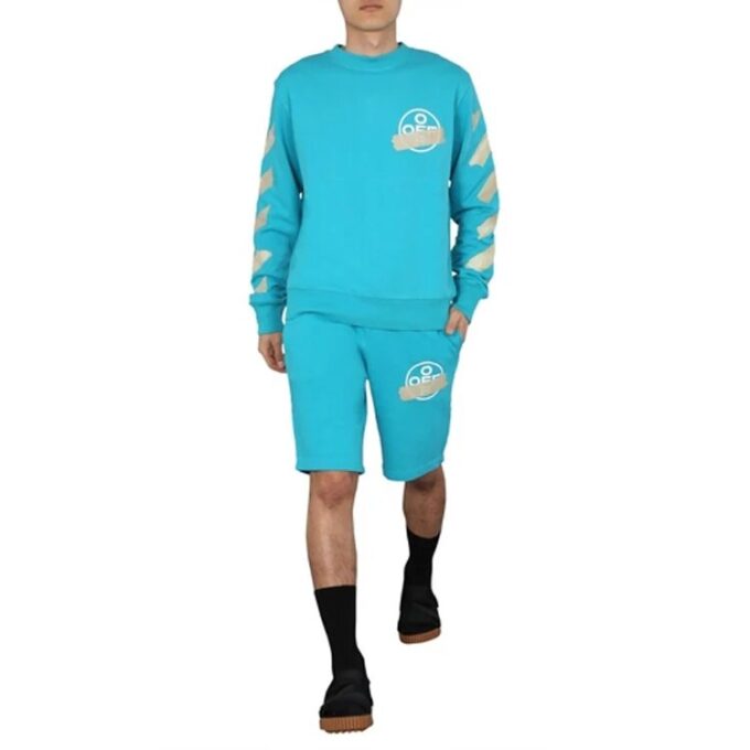 Jersey estampado con flechas para hombre, azul