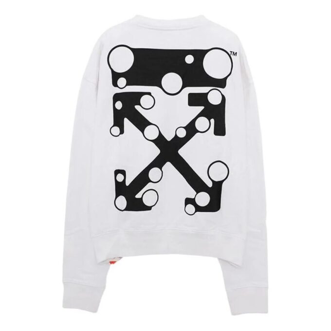 Jersey holgado con estampado de flechas y logotipo de Off-White para hombre, blanco