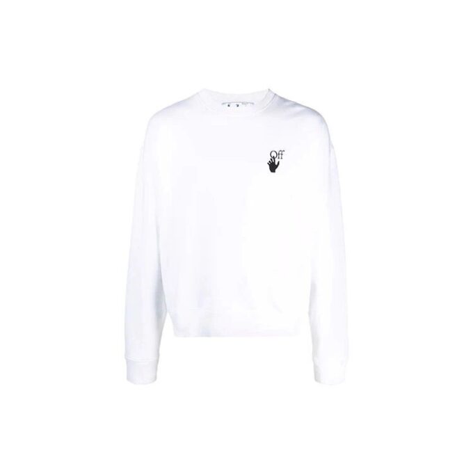 Jersey holgado con estampado de flechas y logotipo de Off-White para hombre, blanco