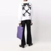 Jersey holgado con estampado de flechas y logotipo de Off-White para hombre, blanco
