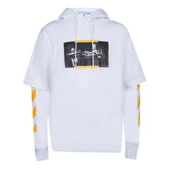 Jersey holgado con estampado de la pintura Caravaggio de Off-White para hombre, colección FW21, blanco Jersey holgado con estampado de la pintura Caravaggio de Off-White para hombre, colección FW21, blanco