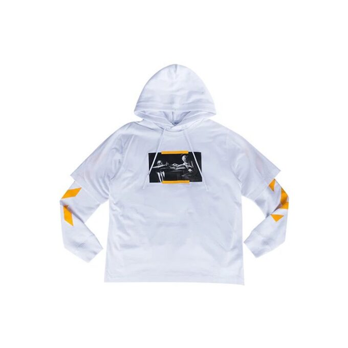 Jersey holgado con estampado de la pintura Caravaggio de Off-White para hombre, colección FW21, blanco