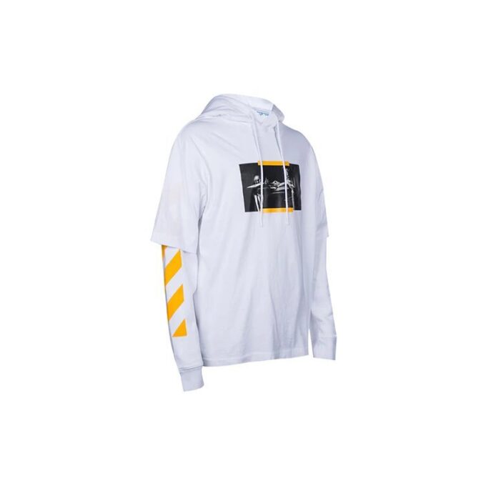 Jersey holgado con estampado de la pintura Caravaggio de Off-White para hombre, colección FW21, blanco