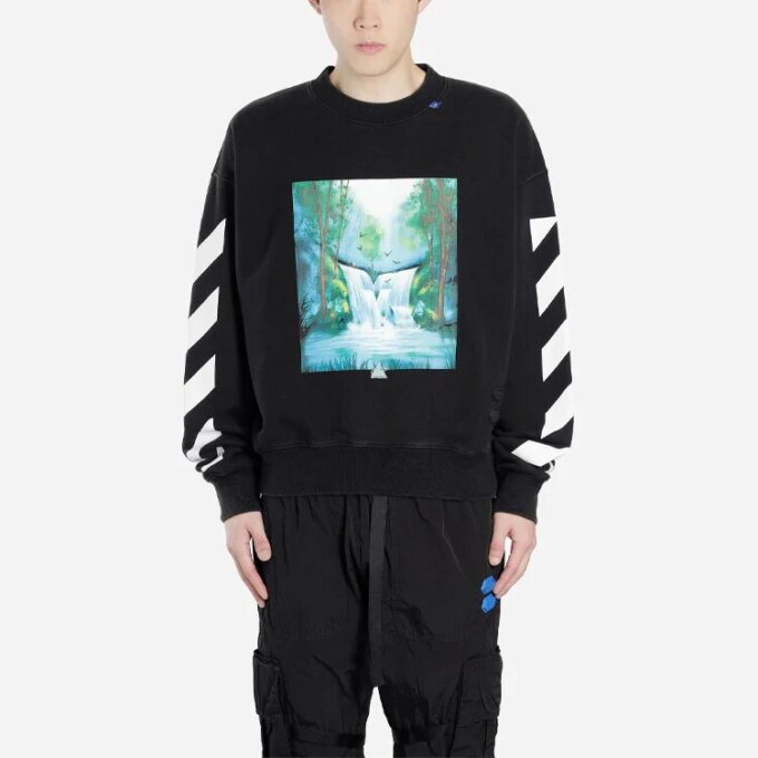 Jersey holgado con estampado negro de Off-White para hombre