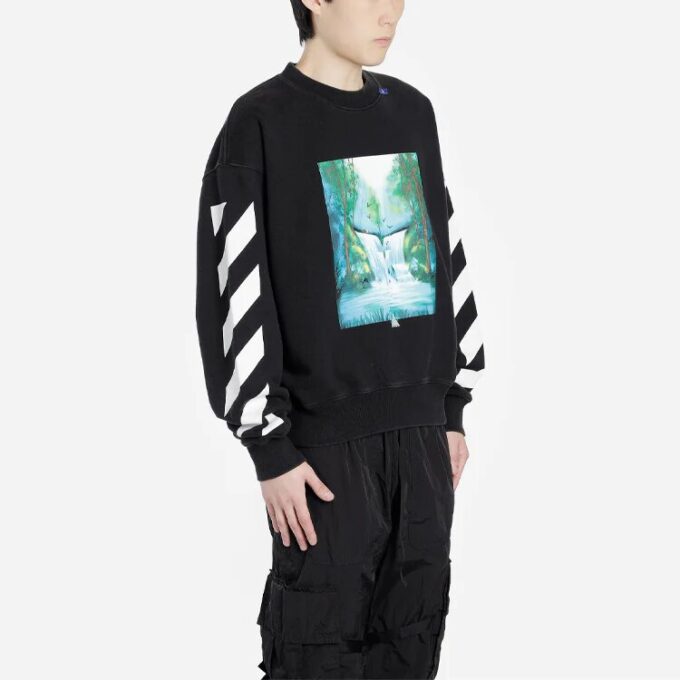 Jersey holgado con estampado negro de Off-White para hombre
