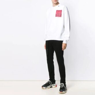 Jersey holgado de algodón sin rematar para hombre