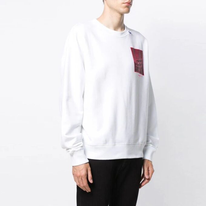 Jersey holgado de algodón sin rematar para hombre