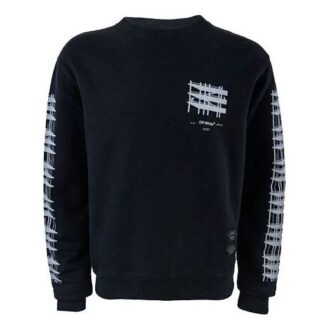 Jersey holgado de cuello redondo para hombre de Off-White con estampado en negro Jersey holgado de cuello redondo para hombre de Off-White con estampado en negro