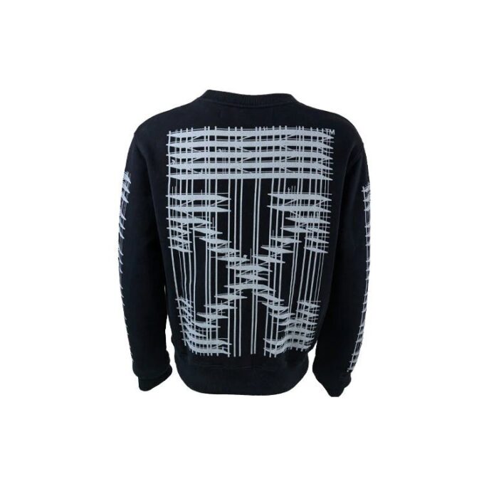 Jersey holgado de cuello redondo para hombre de Off-White con estampado en negro