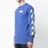 Jersey holgado de manga larga con flechas Azul