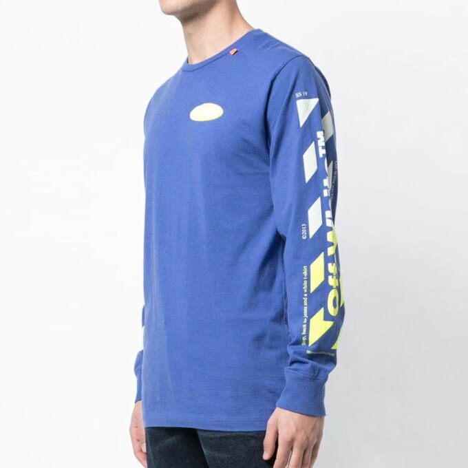 Jersey holgado de manga larga con flechas Azul